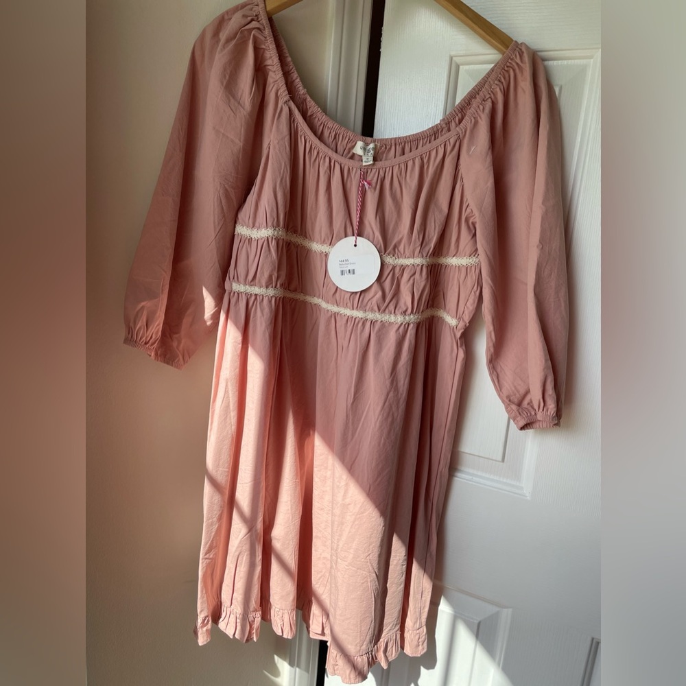 Umgee babydoll dress, pinkish, size M, NWT